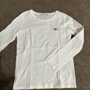 Bonpoint white tee size 8